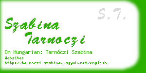szabina tarnoczi business card