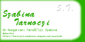 szabina tarnoczi business card